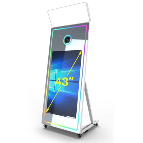 مرآة تصوير ذكية بحجم 65 بوصة وشاشة لمس 43 بوصة