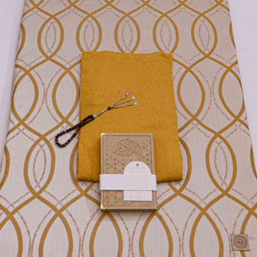 طقم انحناء زعفراني مع شرشف طرحه