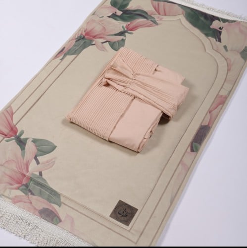 طقم سجادة مخمل مع شرشف طرحه