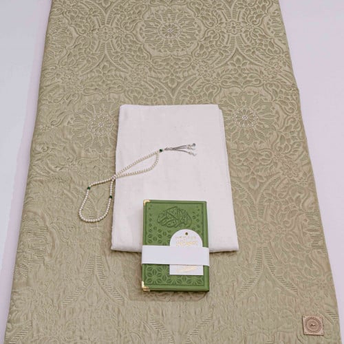 طقم كرستال تفاحي مع شرشف طرحه