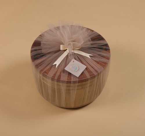 صندوق حي على الصلاة فضي - دائري كبير