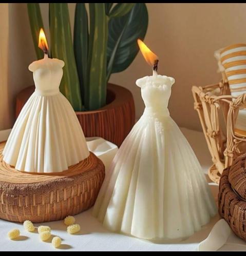 قالب السلكون على شكل فستان عروس