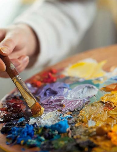 لوح الالوان خشب قطعة وحدة