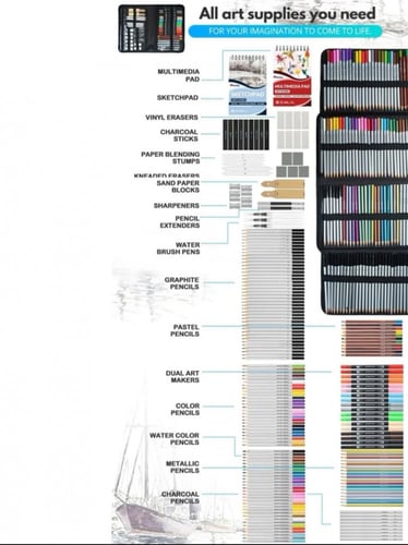 طقم الوان متعدد الاستخدامات 200قطعة