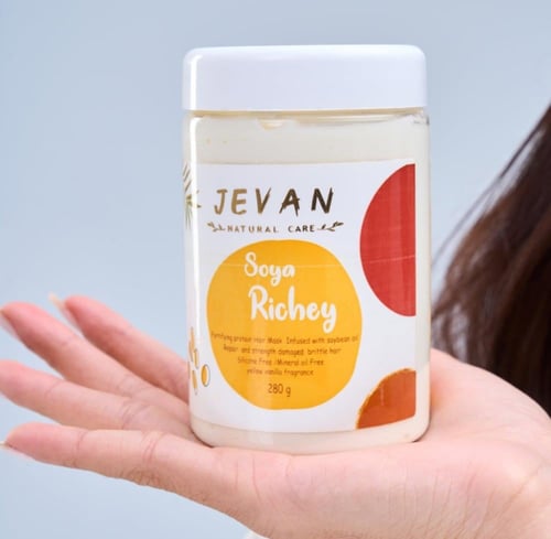 ماسك بروتين الصويا لقوة وترميم لشعرك من جيفان