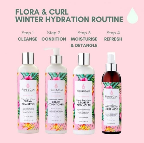 شامبو كريمي بالورد العضوي و العسل من فلورا اند كير...