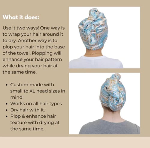 عمامة ساتان وميكروفايبر من Bounce Curl – لتجفيف لط...