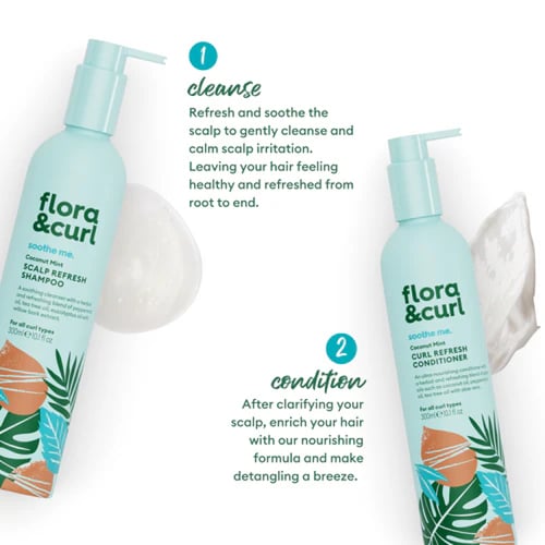 فلورا اند كيرل - مجموعة غسول مهدئ نهاري جوز الهند...