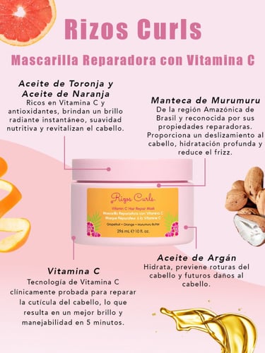ماسك معالج للشعر بالفيتامين C من رايزوس كيرلز