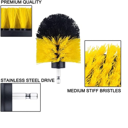 مجموعة فرش تنظيف للدريل الكهربائي 3 قطع