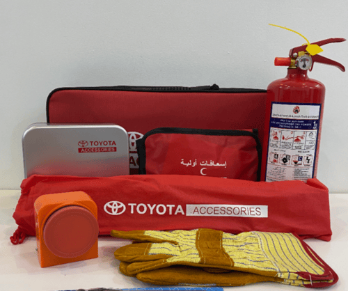 شنطة طواري اسعافات مع طفاية حريق تويوتا