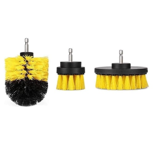 مجموعة فرش تنظيف للدريل الكهربائي 3 قطع