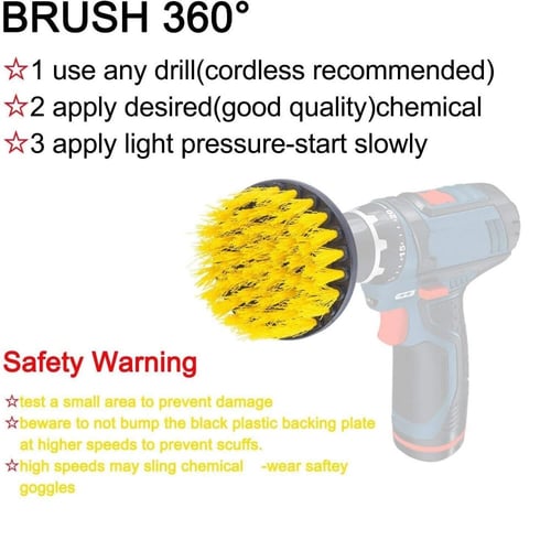 مجموعة فرش تنظيف للدريل الكهربائي 3 قطع