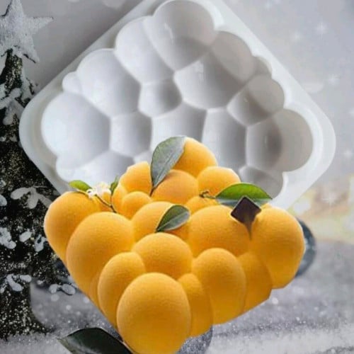 قالب حلى سلكون شكل فقاعات عشوائي .