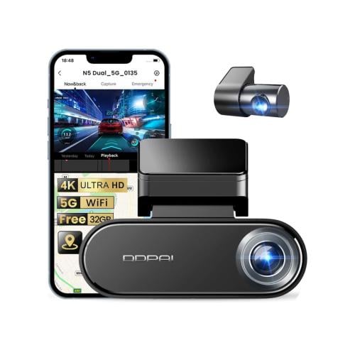 داش كام 4k موديل N5 DUAL أمامي + خلفي من DDPAI