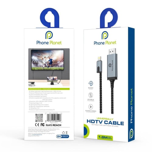 وصلة HDMI للايفون لعرض شاشة الجوال على التلفزيون م...