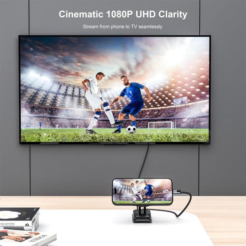 وصلة HDMI للايفون لعرض شاشة الجوال على التلفزيون م...