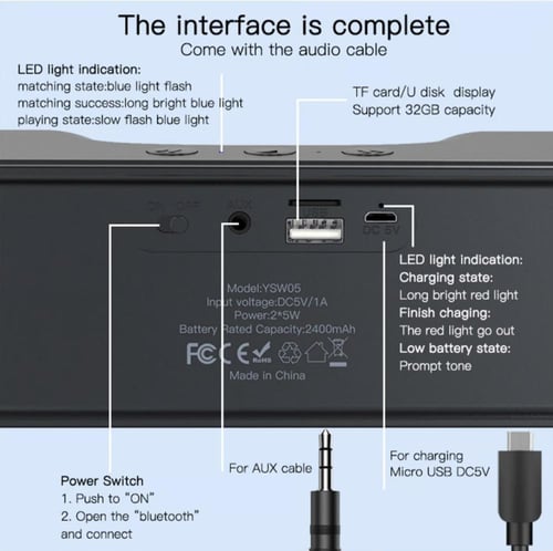مكبر صوت بلوتوث محيطي من Yesido