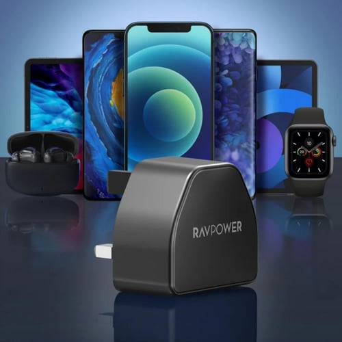 فيش جداري بقوة 20 واط بمنفذ تايب سي من راف باور