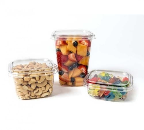 علب حلويات وسلطة مربعة بعدة مقاسات