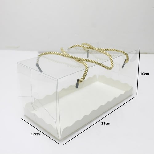 علب كيك بلاستيك شفافة