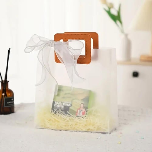 اكياس بلاستيك ثلجية بقبضة جلد مربعة بعدة الوان مقا...