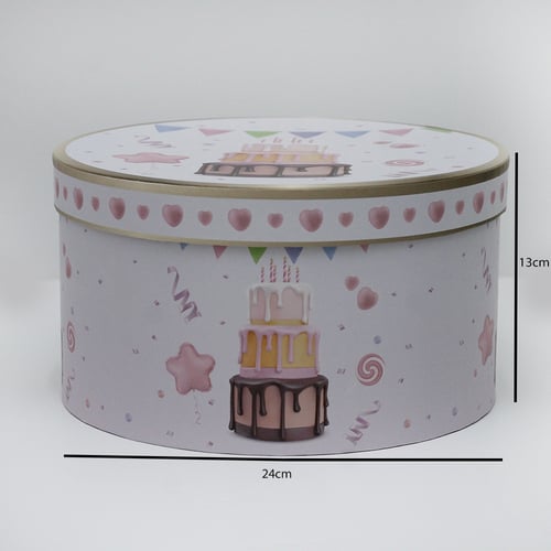 علب اطقم هدايا عيد ميلاد الدائرية