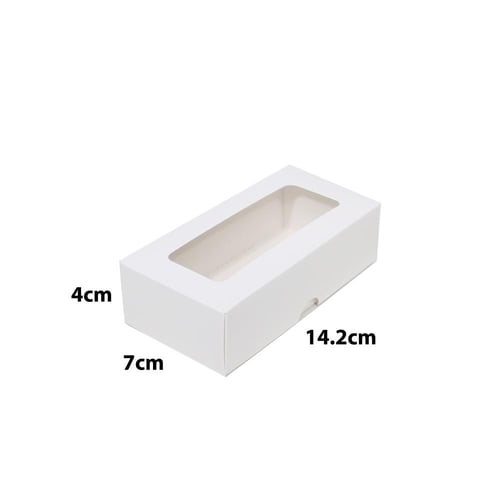 علب حلويات ورقية بنافذة بعدة الوان
