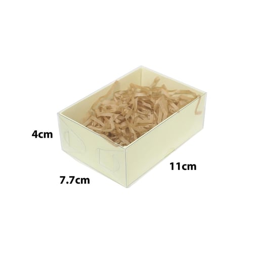 علب ورقية بغطاء شفاف بعدة مقاسات