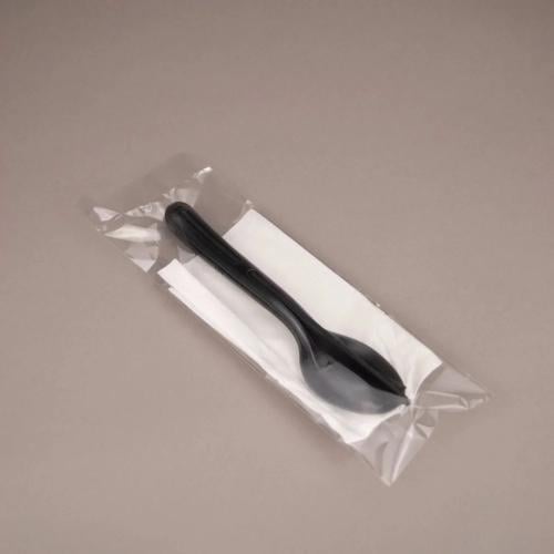 ملاعق بلاستيكية مغلفة مع مناديل - كرتون عبوة 500 ح...