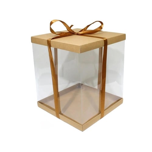 بوكسات كيك ورقية فاخرة شفافة