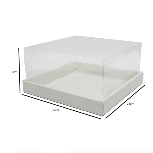 بوكس كيك بلاستيك شفاف بعدة مقاسات و الوان