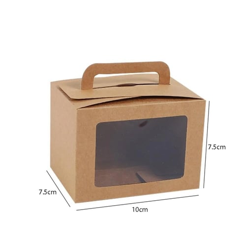 علب توزيعات بمقبض ونافذة شفافة