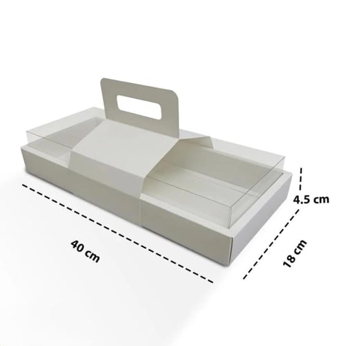 علبة ورقية بحامل يد وغطاء شفاف