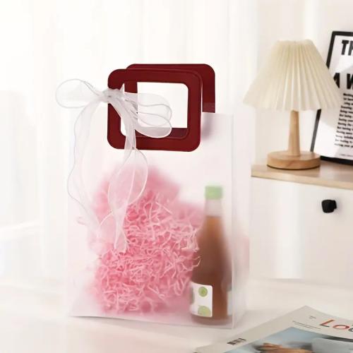 اكياس بلاستيك ثلجية بقبضة جلد مربعة بعدة الوان مقا...