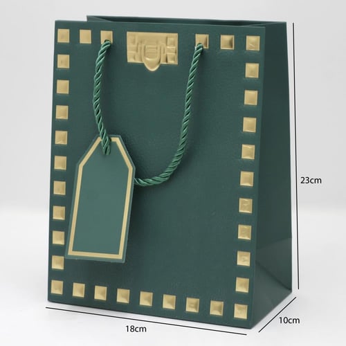 أكياس هدايا مزخرفة بإطار ذهبي