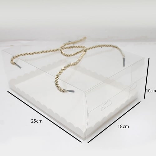 علب كيك بلاستيك شفافة