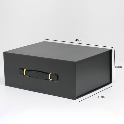 علب هدايا بمقبض جلدي