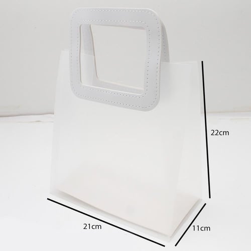 اكياس بلاستيك ثلجية بقبضة جلد مربعة بعدة الوان مقا...