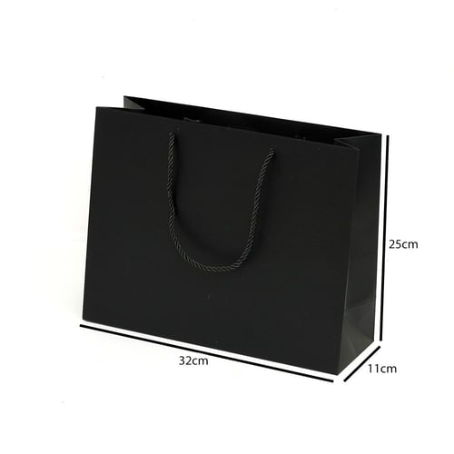 أكياس تسوق ورقية لون أسود