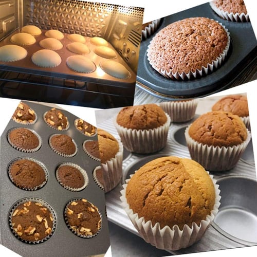 ورق كب كيك أبيض صغير - 800 قطعة