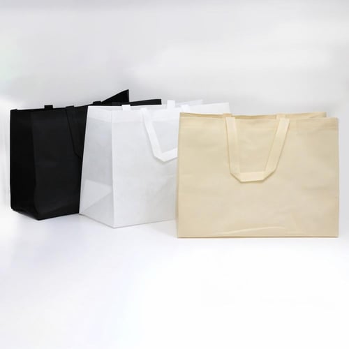 أكياس قماش بقاعدة عريضة