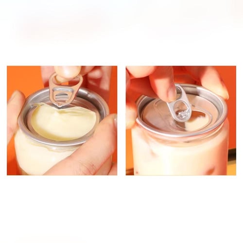 علب حلويات ومشروبات بغطاء معدني كبس