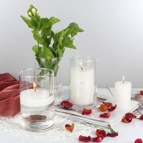 فازات زجاجية 10*40سم سادة