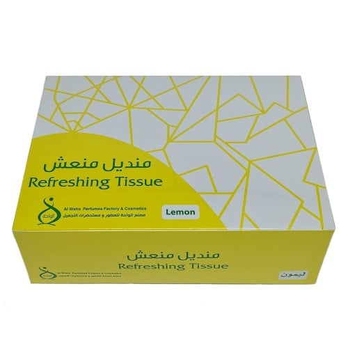 مناديل مبلله و منعشة برائحة الليمون