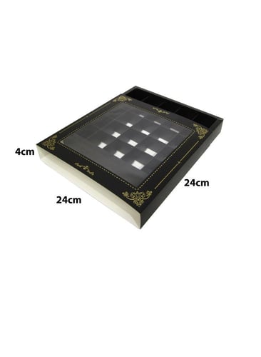 علب شوكولاته ورقية سحاب مقسمة ( 25فتحة) بعدة الوان