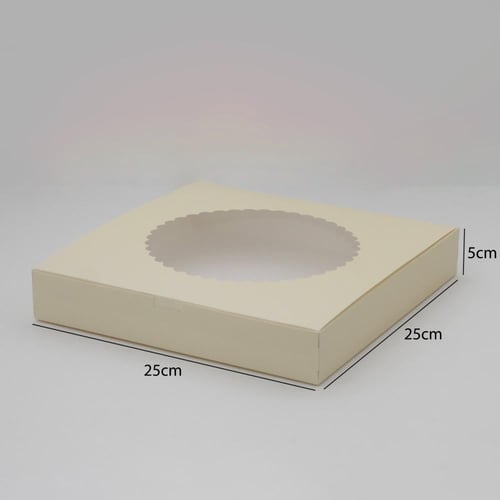 علب ورقية بنافذة شفافة