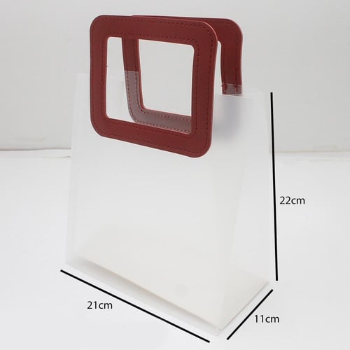 اكياس بلاستيك ثلجية بقبضة جلد مربعة بعدة الوان مقا...