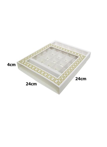 علب شوكولاته ورقية سحاب مقسمة ( 25فتحة) بعدة الوان