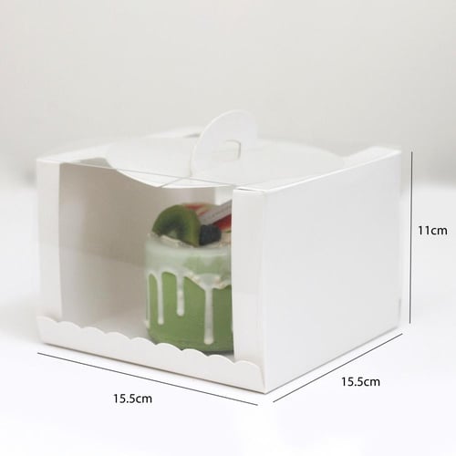 علب كيك بواجهة شفافة